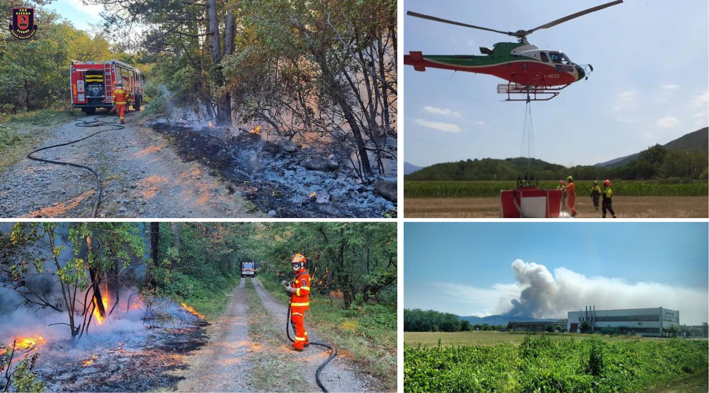 Immagine per Ancora roghi accesi sul Carso sloveno, 400 vigili del fuoco attivati